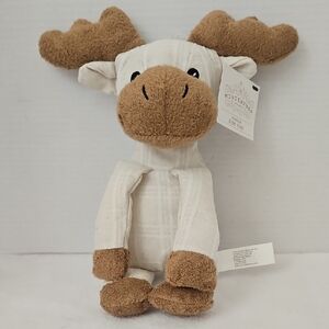 Target Wondershop NWT Woven Cream Brown Faux Sherpa Moose Dog Toy